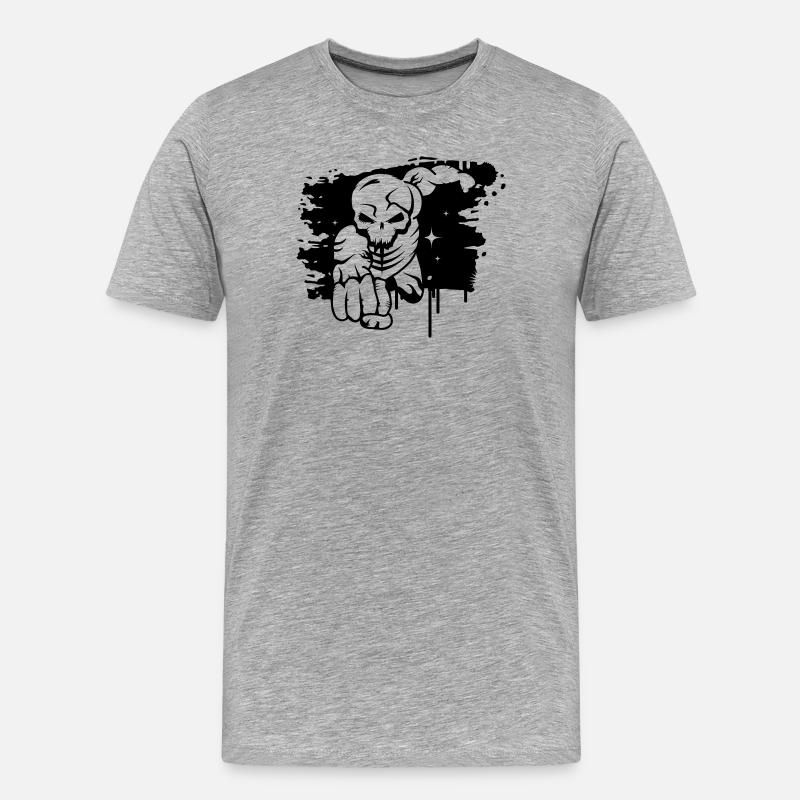 Ein toter Superheld Graffiti - Männer Premium Bio T-Shirt - Grau meliert