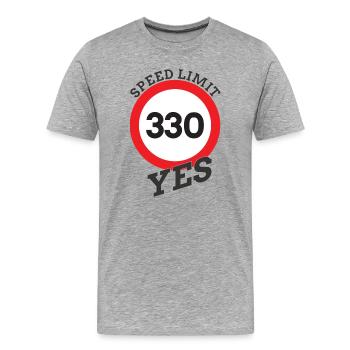 Speed limit, speed limit highway - Men's Premium Organic T-Shirt - heather grey - Front - Damien (186cm)