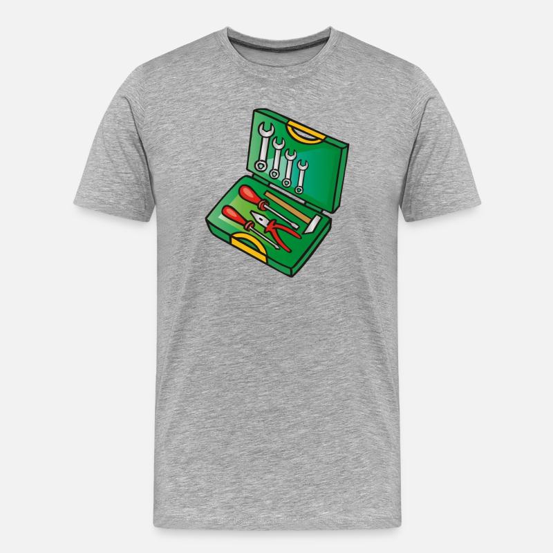 Werkzeugkiste | toolbox - Männer Premium Bio T-Shirt - Grau meliert