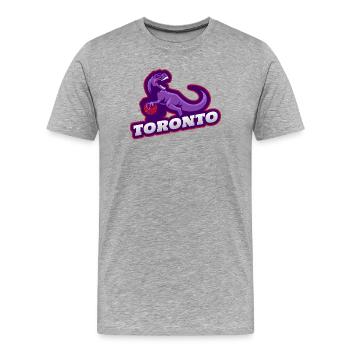 Toronto Dino Basketball Fan Streetwear Shirt - Men's Premium Organic T-Shirt - heather grey - Front - Damien (186cm)