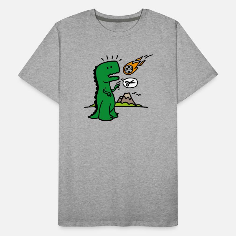 Rock paper scissors T-rex drôle dinosaure comète T-shirt bio Premium Homme