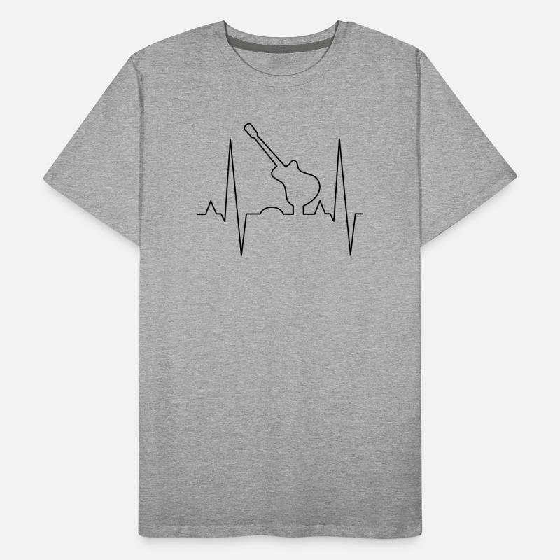 Guitar Print Design Men's Premium Organic T-Shirt