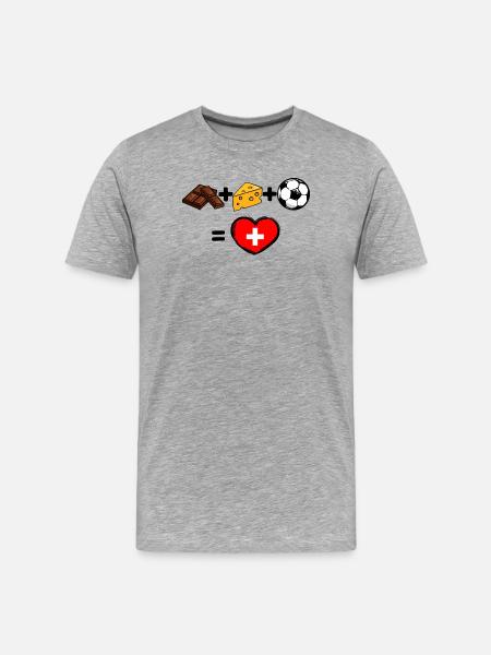 Switzerland National Football Team Soccer Fan Team - Men's Premium Organic T-Shirt - heather grey