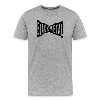 black metal hard rock guitare bangen rockn roll - T-shirt bio Premium Homme - gris chiné - Devant - Damien (186cm)