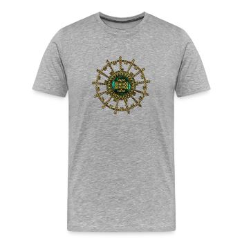 Wonderful elegant Celtic landmark - Men's Premium Organic T-Shirt - heather grey - Front - Damien (186cm)