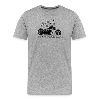 Chopper Baby - Men's Premium Organic T-Shirt - heather grey - Front - Damien (186cm)