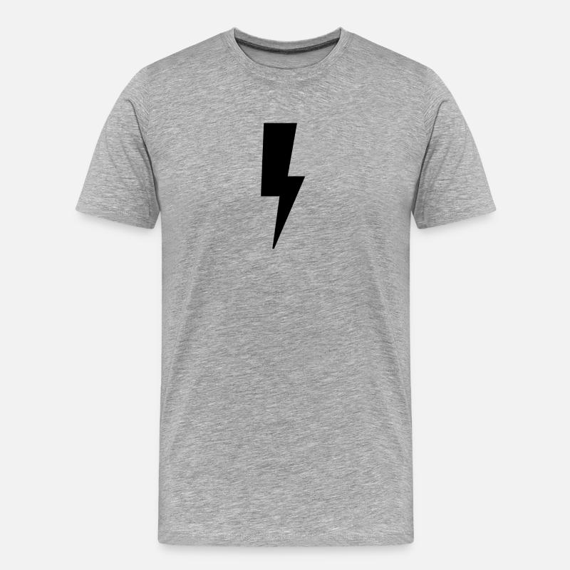 Blitz - Logo - Männer Premium Bio T-Shirt - Grau meliert
