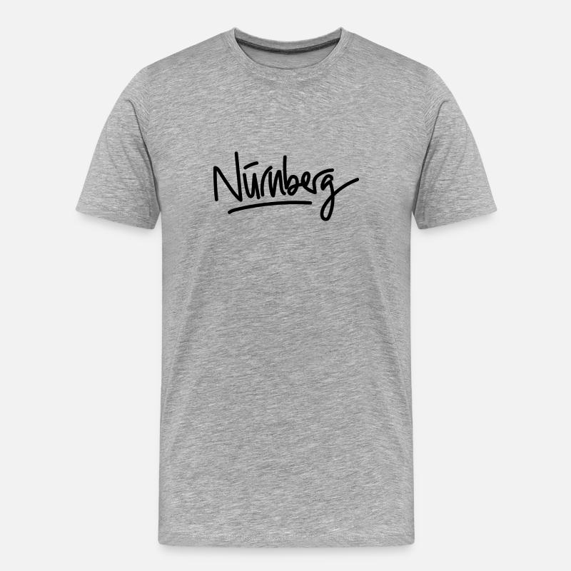 Nuremberg - handwriting - Men's Premium Organic T-Shirt - heather grey