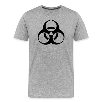 Biohazard - Biohazard symbol -Biohazard - Men's Premium Organic T-Shirt - heather grey - Front - Damien (186cm)