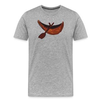 Kanu - Männer Premium Bio T-Shirt - Grau meliert - Vorne - Damien (186cm)
