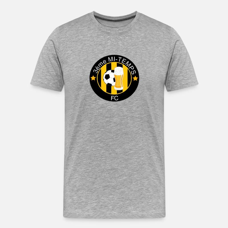 3. Halbzeit - Männer Premium Bio T-Shirt - Grau meliert