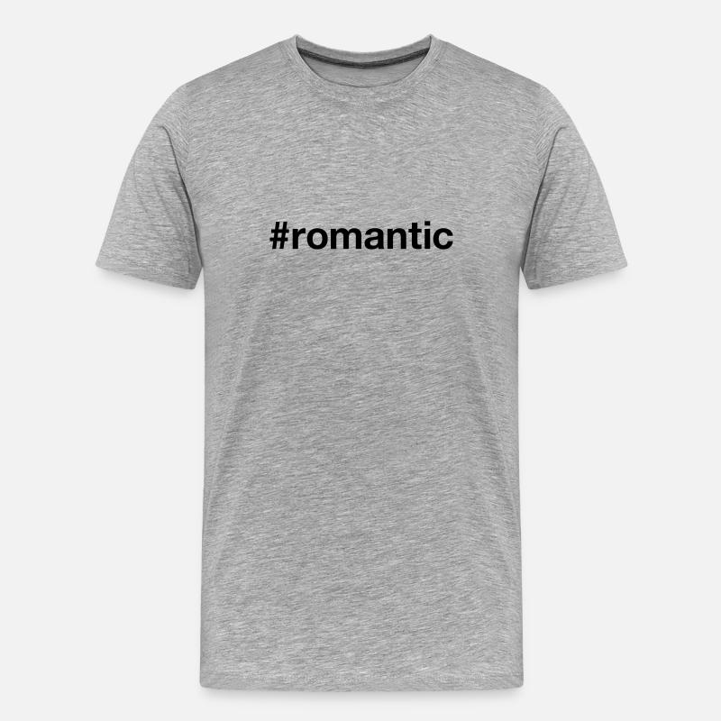 ROMANTIC - Männer Premium Bio T-Shirt - Grau meliert
