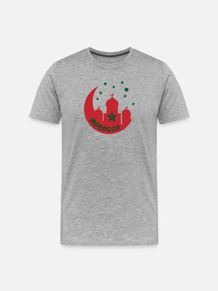 Morocco mosque design - Men's Premium Organic T-Shirt - heather grey