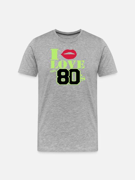 I love the 80s - Men's Premium Organic T-Shirt - heather grey