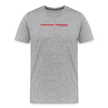 FLAGGE Schweiz Switzerland - Männer Premium Bio T-Shirt - Grau meliert - Vorne - Damien (186cm)