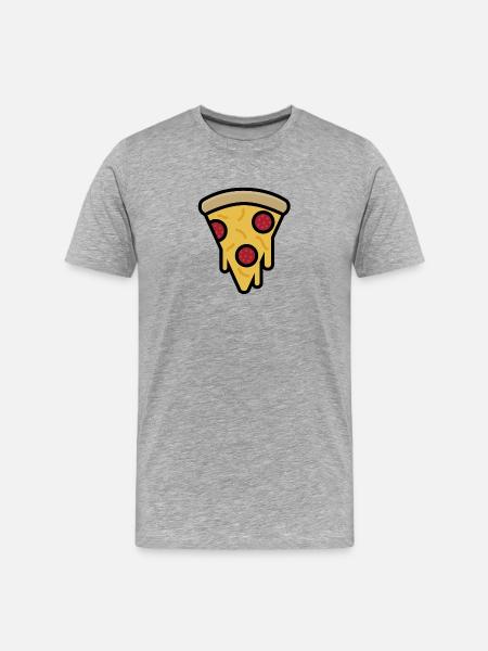 Tranche de pizza - T-shirt bio Premium Homme - gris chiné