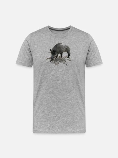 Wild boar - Men's Premium Organic T-Shirt - heather grey