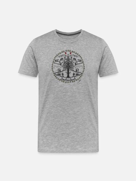Dancing Switzerland - Men's Premium Organic T-Shirt - heather grey