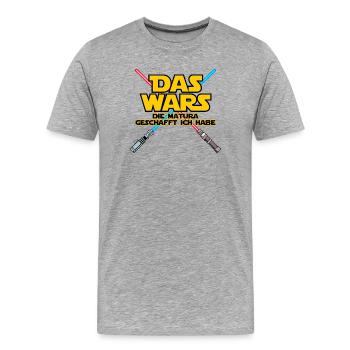 Das Wars Spruch Matura Geschafft Schulabschluss - Männer Premium Bio T-Shirt - Grau meliert - Vorne - Damien (186cm)