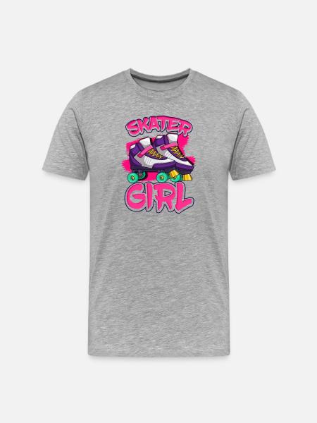 Roller Skate Roller Skater - Men's Premium Organic T-Shirt - heather grey