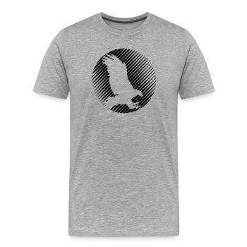 HAWK 0.1 - Men's Premium Organic T-Shirt - heather grey - Front - Damien (186cm)