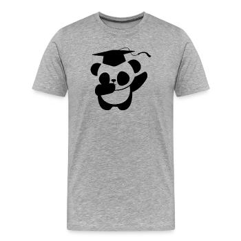 Examen Matura réussi à l'examen de fin d'études Abitur - T-shirt bio Premium Homme - gris chiné - Devant - Damien (186cm)