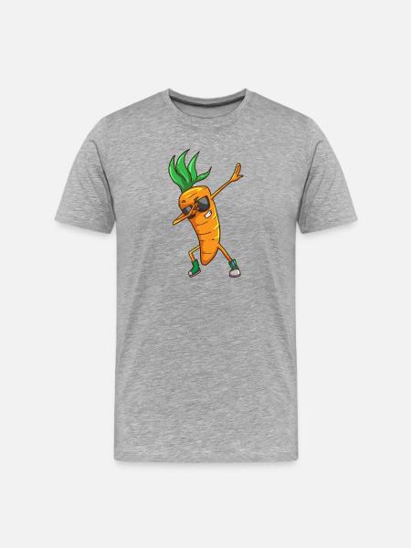 Funny carrot carrot - Men's Premium Organic T-Shirt - heather grey