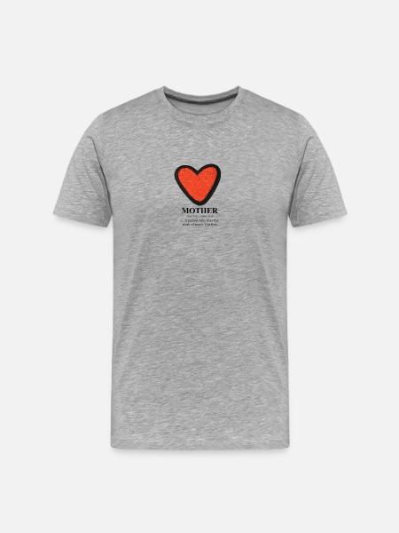 Heart with Meaningful Mamatronk - Men's Premium Organic T-Shirt - heather grey