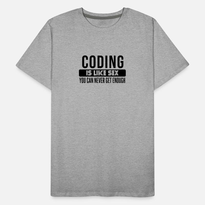 Coding Statement – Provocative Developer Design Men's Premium Organic T-Shirt
