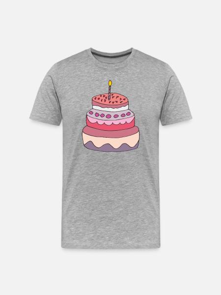 Gâteau - T-shirt bio Premium Homme - gris chiné