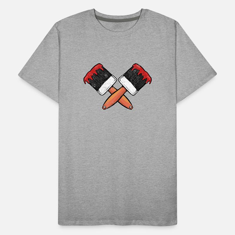 Painter Brushes Men's Premium Organic T-Shirt