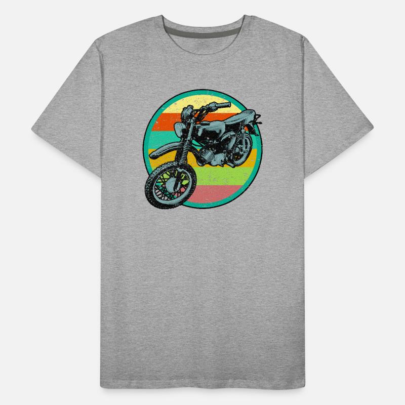 Patch de relief rétro pour cyclomoteur 3D look usé T-shirt bio Premium Homme