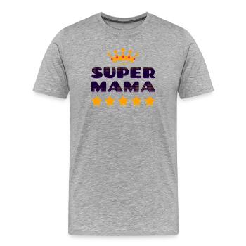 Mother's Day Super Mommy Best Mother Mommy Mommy - Men's Premium Organic T-Shirt - heather grey - Front - Damien (186cm)