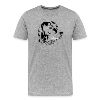 Labrador - Men's Premium Organic T-Shirt - heather grey - Front - Damien (186cm)