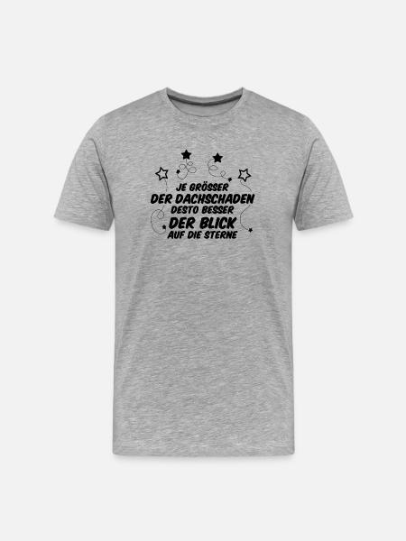 Motivierende Sternenhimmel-Botschaft - Männer Premium Bio T-Shirt - Grau meliert
