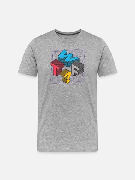 What THE FUCK WTF - Men's Premium Organic T-Shirt - heather grey
