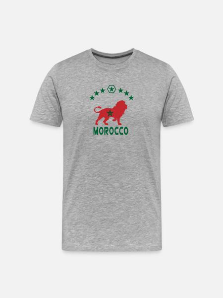 Morocco lion design - Men's Premium Organic T-Shirt - heather grey