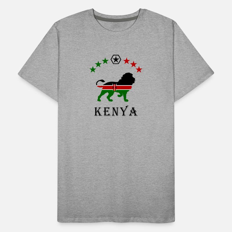 Conception de lion du Kenya T-shirt bio Premium Homme