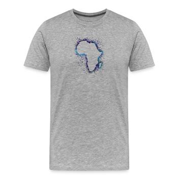 Afrique - T-shirt bio Premium Homme - gris chiné - Devant - Damien (186cm)