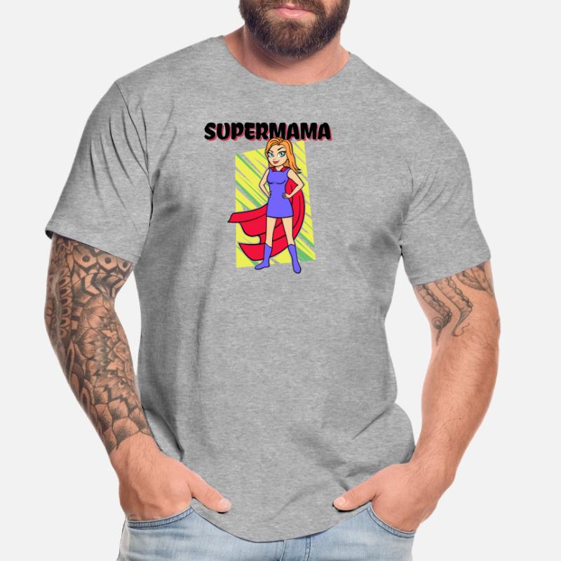 Supermama Beste Mutter Muttertag Statement Mama Männer Premium Bio T-Shirt