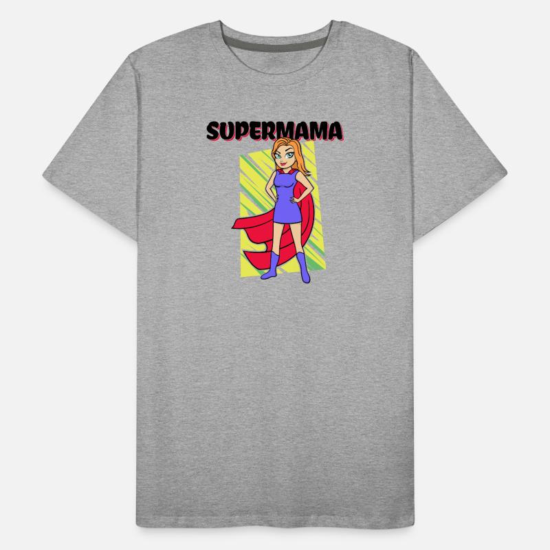 Supermama Beste Mutter Muttertag Statement Mama Männer Premium Bio T-Shirt