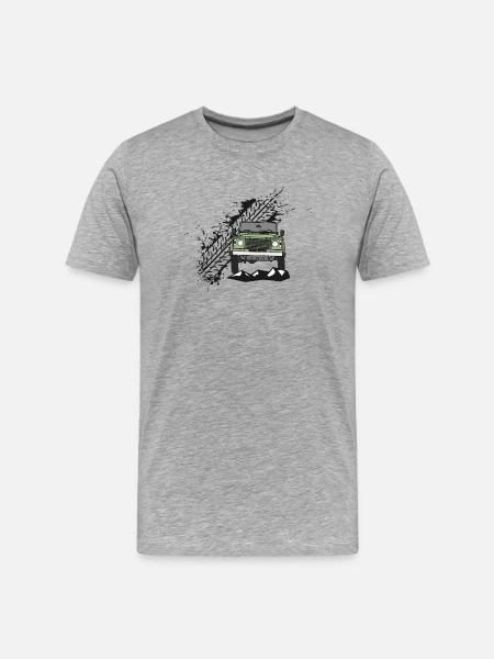 Defender Splash Front - T-shirt bio Premium Homme - gris chiné