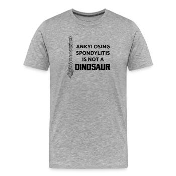Ankylosing spondylitis disease spine AS - Men's Premium Organic T-Shirt - heather grey - Front - Damien (186cm)