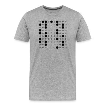 Nerdy design "prime numbers" up to 100, version 2 / prim - Men's Premium Organic T-Shirt - heather grey - Front - Damien (186cm)