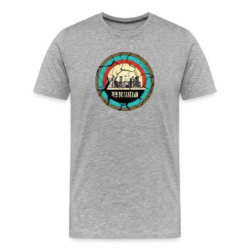 Rio de Janeiro vintage circle - Men's Premium Organic T-Shirt - heather grey - Front - Damien (186cm)