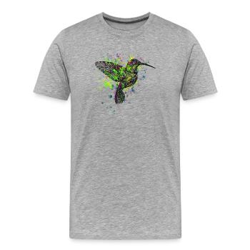 Colibri - T-shirt bio Premium Homme - gris chiné - Devant - Damien (186cm)