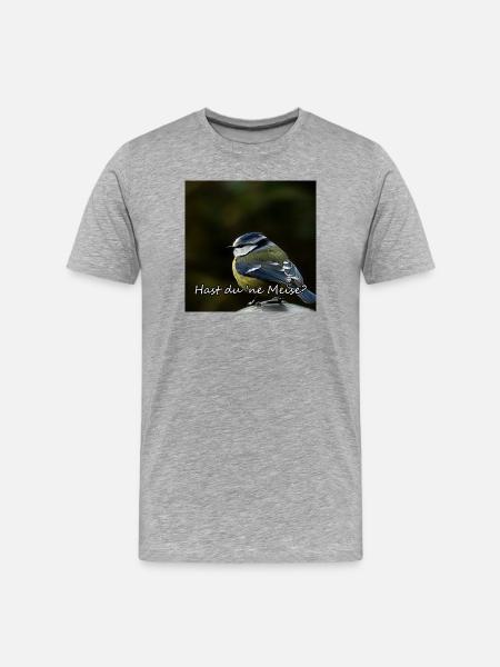 Titmouse Bird Animals Funny Saying - Men's Premium Organic T-Shirt - heather grey