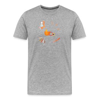 Peinture ocre - T-shirt bio Premium Homme - gris chiné - Devant - Damien (186cm)