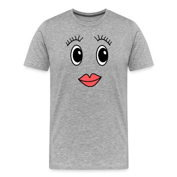 Visage - T-shirt bio Premium Homme - gris chiné - Devant - Damien (186cm)
