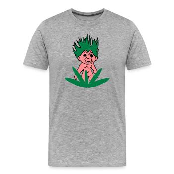 Troll Dich raus! - Männer Premium Bio T-Shirt - Grau meliert - Vorne - Damien (186cm)